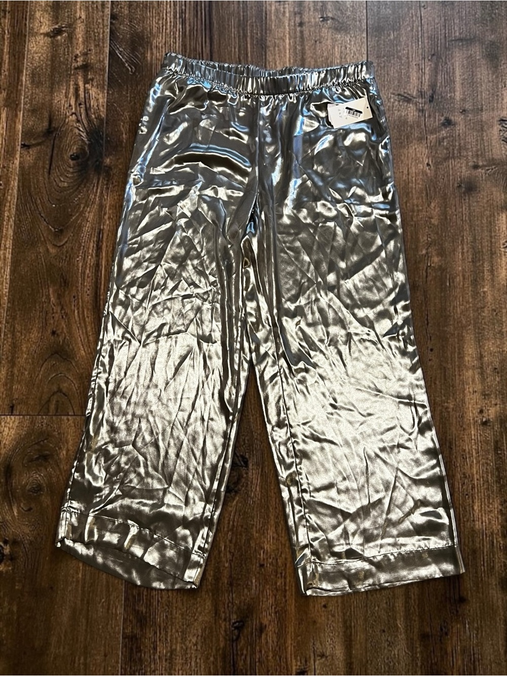 a new day Silver Metallic Wide-Leg Pants